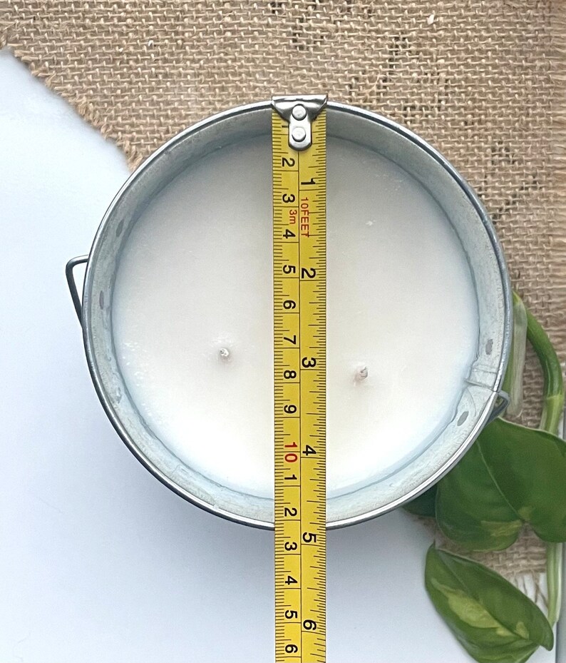 Scented 3wick Indoor Outdoor Bucket Candle, Tin Pail Candle, Tin