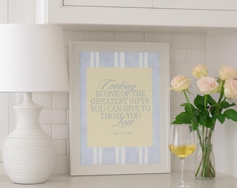 Ina Garten Quote Kitchen Art: Yellow Cooking Print (Digital Download)