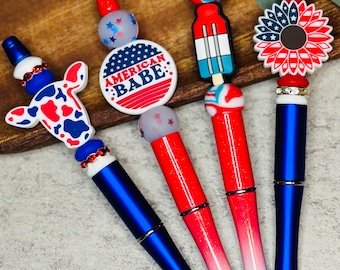 4th of July Custom Ballpoint Pen, USA Novelty Pen, American Custom Pen