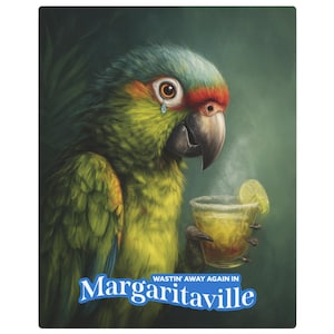 Jimmy Buffett Margaritaville Parrot Wall Art - Tropical Metal Print, Parrothead Decor, Beach Bar Sign, Island Tribute Artwork, Gift for Him