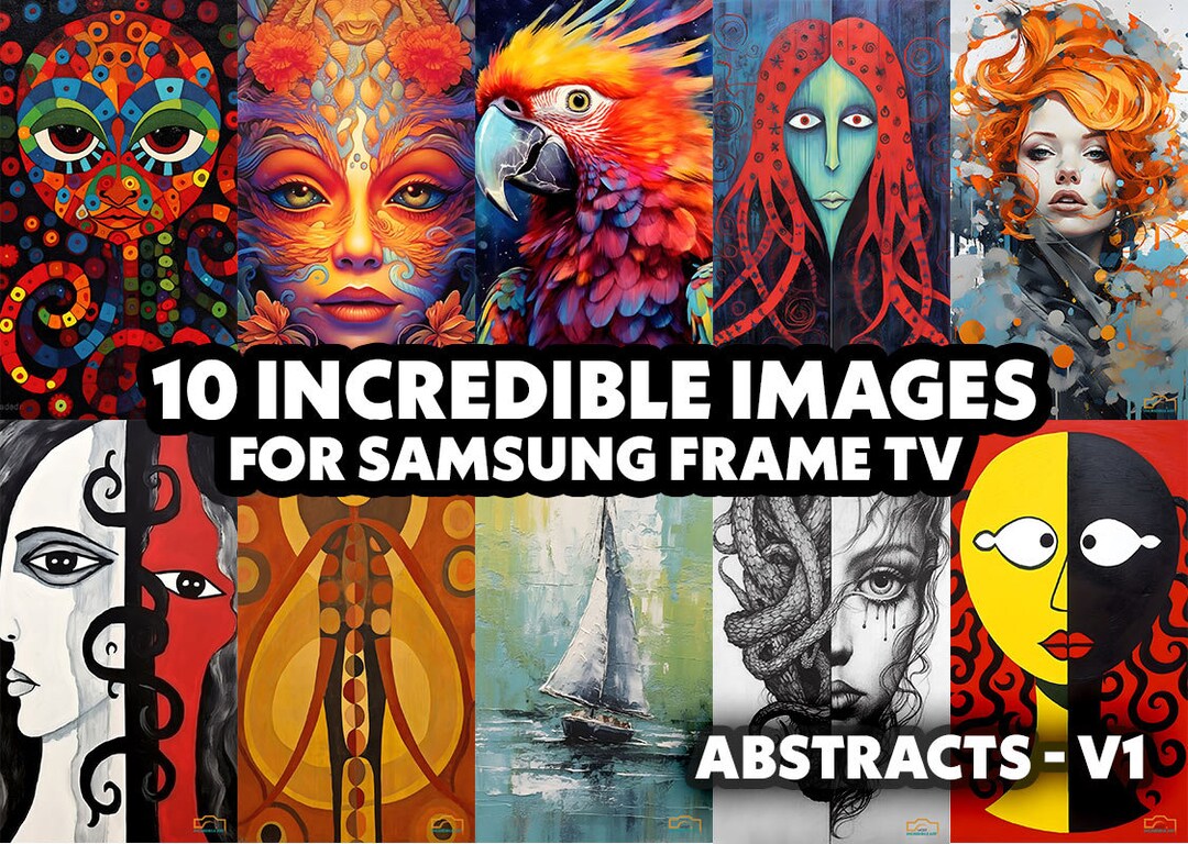 Frame TV Art Set of 10 100 Original Collection Creative Abstract Art