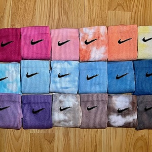 Tie Dye Socks Dri-FIT Hand-Dyed Nike Socks Tie Dye Hand Dyed socks Made-to-Order by jdThreadss Gift socks Unisex