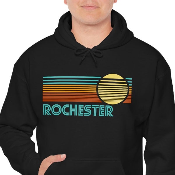 Rochester Hoodie. New York Sun Hooded Sweatshirt. Modern NY Stripe Tee. Flower City Sweat Shirt. 585 Apparel. Lake Ontario Hoody.
