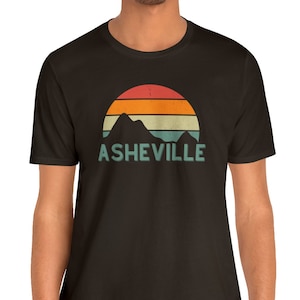 Asheville Mountain Shirt. North Carolina T-Shirt. 828 Gift Apparel. Blue Ridge Hiking Tee. Running Gear. NC Snowboarding Shirt.