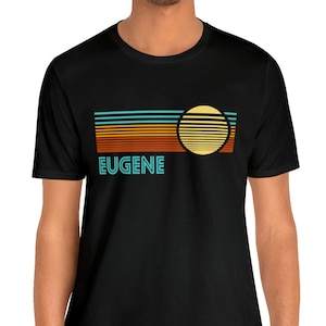 Eugene Sun Shirt. Modern Oregon Apparel. Retro Track Town Tee. 541 Native Gift Tee. Cascade Mountains Hiking. Ducks Gear. PNW Tee.