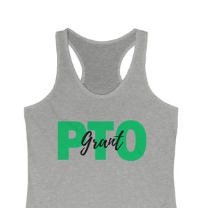 Custom PTO Tank Top. Green Women&#39;s PTA Mom. Elementary School Parent Teacher Organization Association. Your School Here.