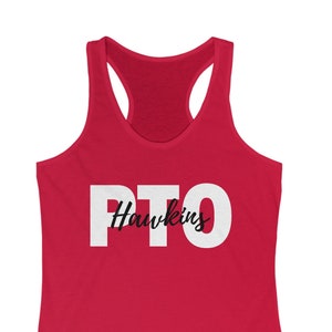 Custom PTO Tank Top. Women&#39;s PTA Mom. Elementary School Parent Teacher Organization Association. Your School Here.