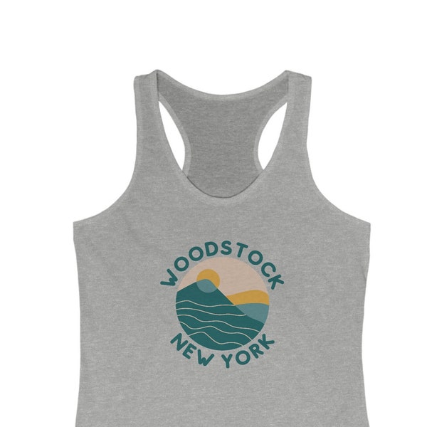 Woodstock New York Tank Top. Modern Mountain Tanktop. NY Gift Shirt. 60's Apparel. Modern 845 Tee. Catskills Gear. Beach Coverup.