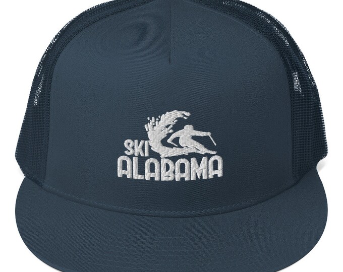 Snow Ski Alabama Trucker Hat. Skiing Baseball Cap. Cloudmont Ski and Golf Resort. Skier Skiier.