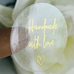 Foiled wedding stickers, Personalised wedding stickers, Wedding favour stickers, Foiled transparent stickers