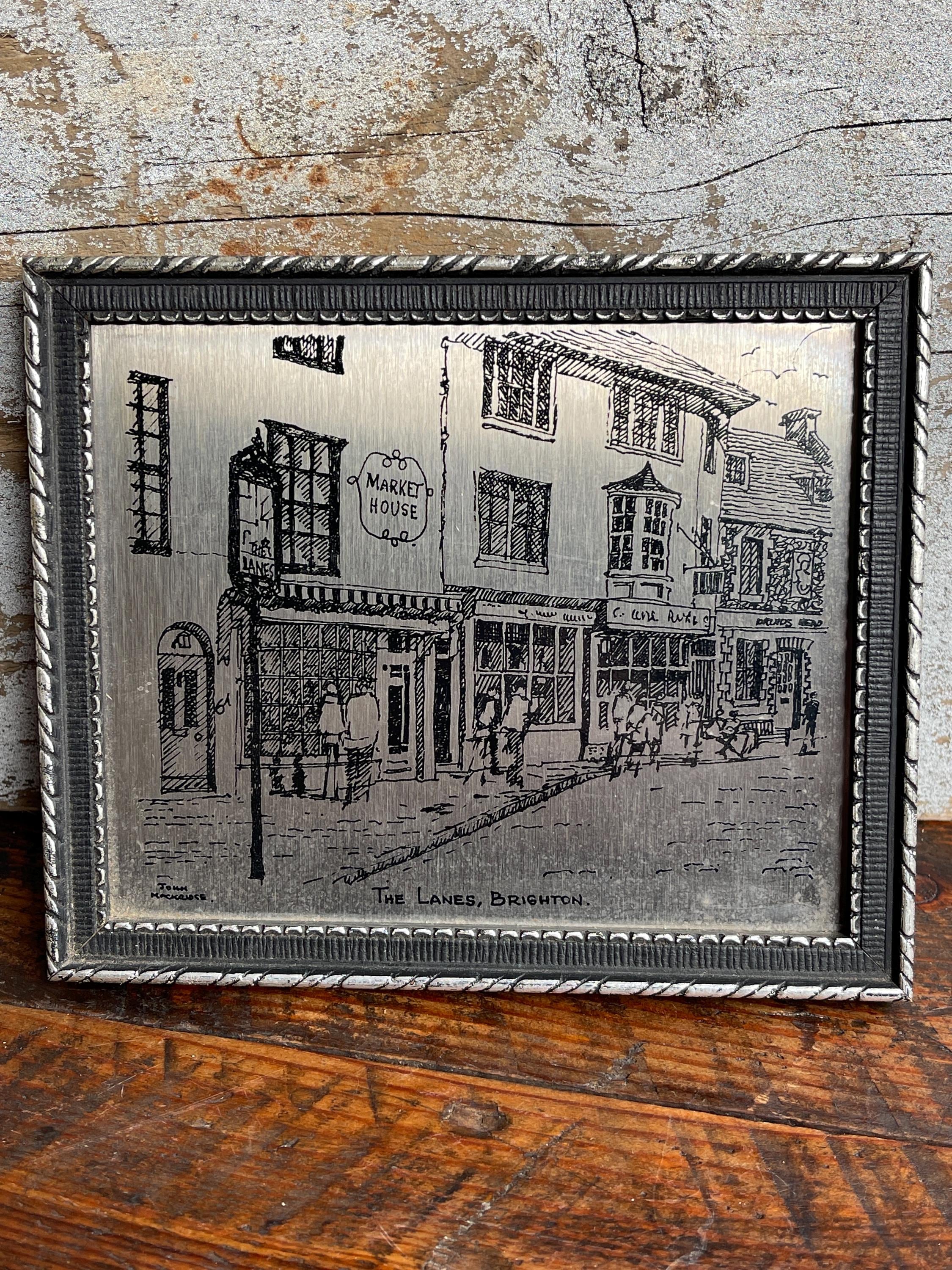 The Lanes, Brighton. Etched Stainless Steel Picture. - Etsy