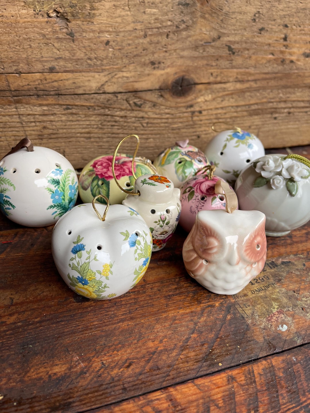 Pomander Kit Vintage Ceramic Pomanders, Sealed With Original Perfumed Flowers. - Etsy