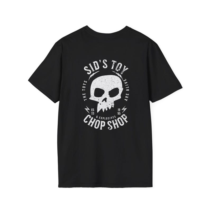 Sid Skull Shirt, Sid Toy Chop Shop, Toystory Shirt, Sid Costume, Group Shirts, Disney Husband Shirt, Disney Bounding T-Shirt image 4