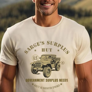 Radiator Springs Shirt, Sarge Cars Shirt, Disney Husband Shirt, Cars Land Shirt, Cars themed shirt Jersey Short Sleeve Tee