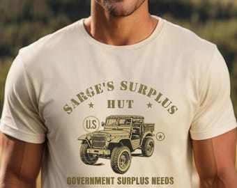 Chemise Radiator Springs, chemise Sarge Cars, chemise mari Disney, chemise Cars Land, chemise sur le thème des voitures T-shirt à manches courtes en jersey