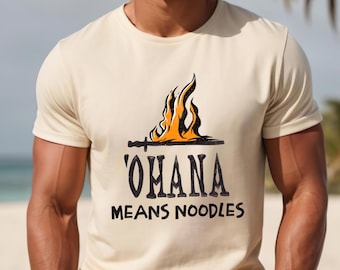 Ohana Means Noodles shirt, Polynesian Village Resort shirt, Polynesian Ohana shirt, Ohana noodles shirt, Adult Unisex Softstyle T-Shirt
