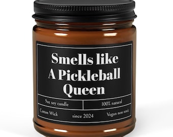 Riecht wie eine Pickleball Queen-Kerze, einzigartiges Geschenk für Pickleball Spieler, Pickleball Duftkerze, Aromatherapie-Kerze, Wohnkultur-Akzent