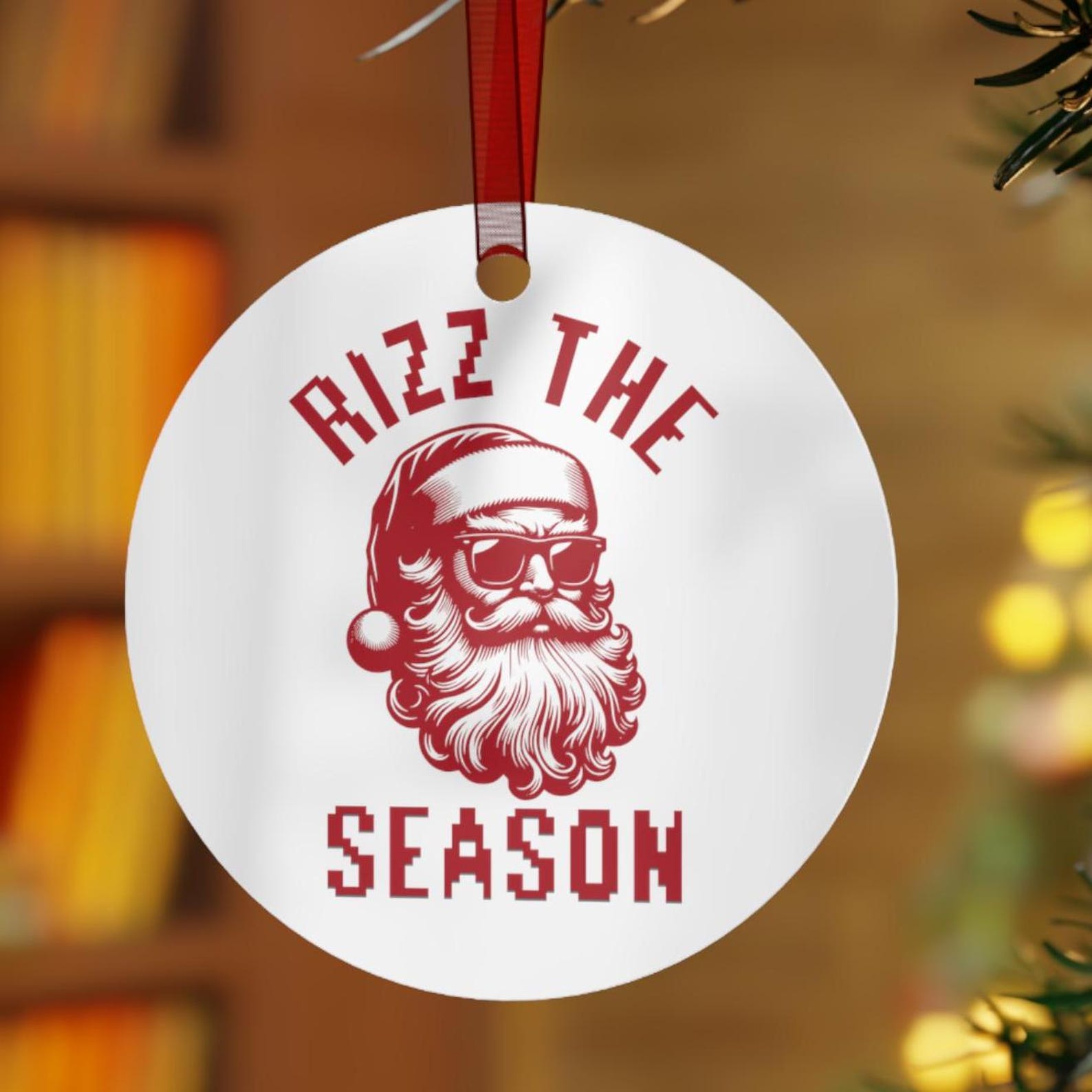 Ornament Rizz Rizz the Season Santa Ornament, Teen Slang Gift, Teen Lingo Gift, Teen ...