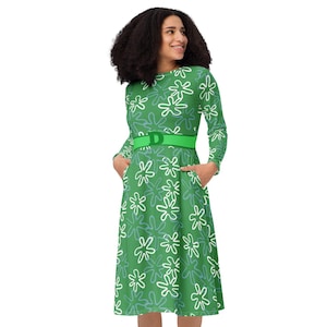 Disgust dress, Disgust costume, Disgust bounding, joy anger sadness disgust,  long sleeve midi dress, Disney bounding