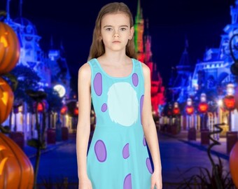 Sully Blue Monster Girls Sundress | Sully Dress For Halloween Party