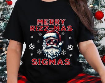 Merry Rizzmas Sigmas Shirt, Funny Christmas Shirt, Teen Slang Shirt, Gen Alpha Shirt, Gen Z Christmas Shirt, Funny Middle School T shirt