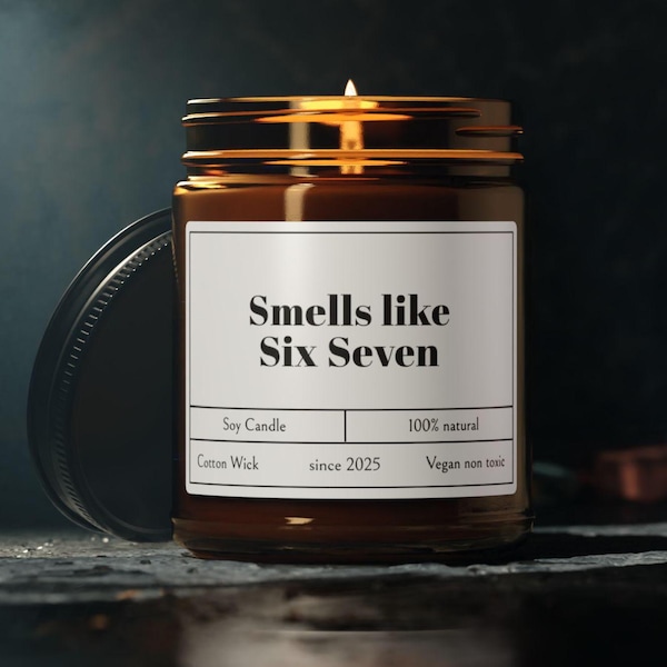 Regalo de jerga adolescente, seis siete, vela de meme adolescente, vela de cumpleaños número 13, regalo de cumpleaños adolescente, idea de regalo de Navidad para adolescentes, regalo de la generación Alfa