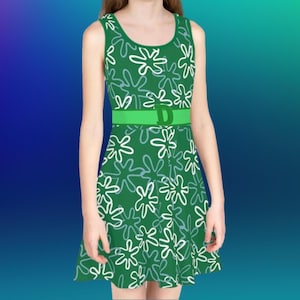 Disgust Girls Dress, Disney trip Dress, Inside Out Dress, Girls&#39; Sleeveless Sundress