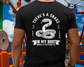 Snake In My Boot Shirt, Woody Toy Story Shirt, Disney Shirt For Men, Disney Dad Shirt, Toy Story Unisex Softstyle T-Shirt