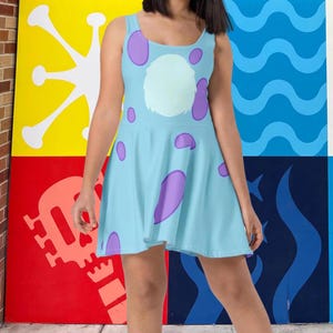 Sully Costume, Sully Running Dress, RunDisney Dress, Monsters Skater Dress, Sully bounding dress