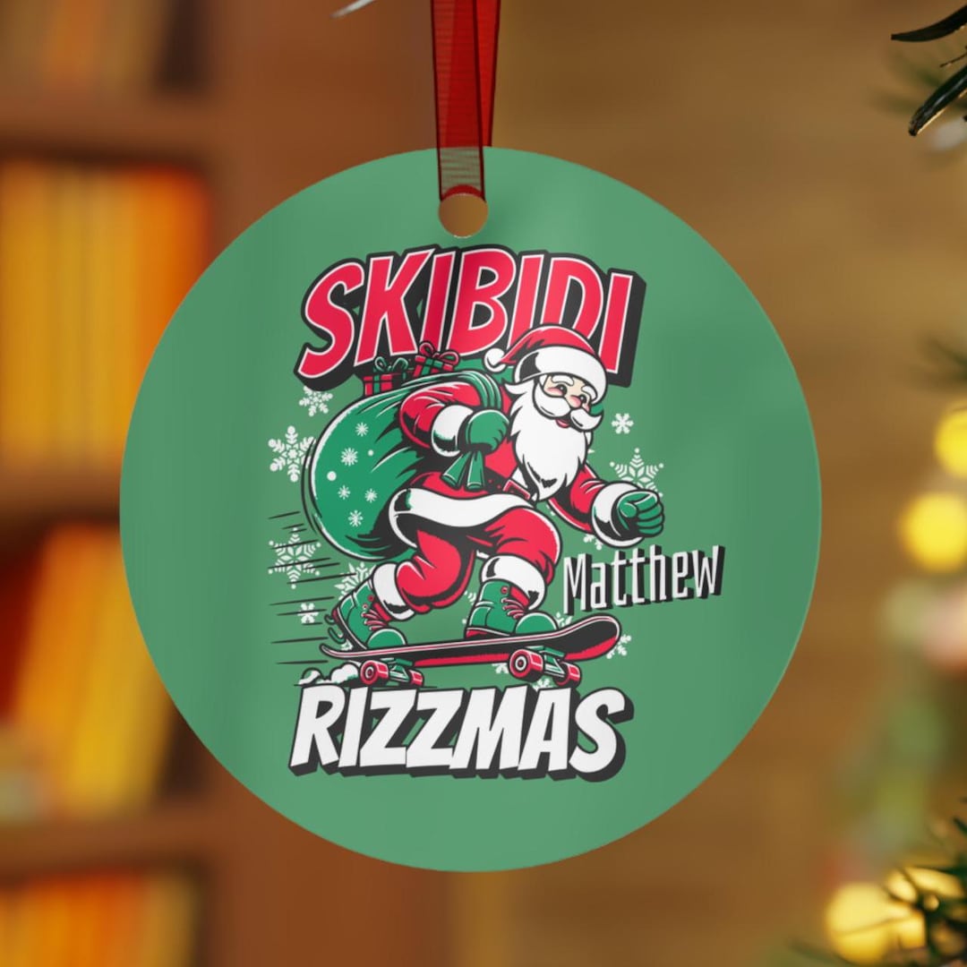 Ornament Rizz Skibidi Rizzmas Custom Ornament, Teen Boy Ornament, Rizz, Skibidi, Teen ...