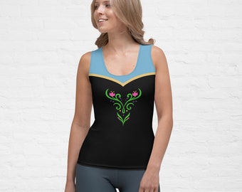 Anna Tank-Top, Schneeprinzessin Lauf-Tank-Top, Prinzessin Lauf-Tank-Top, Prinzessin Bounding Tank-Top
