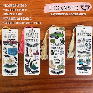 Mercancía con licencia de la trilogía Ravenhood, marcapáginas de cartulina, accesorio de lectura, mercancía literaria, romance de Bookstagram, Flock, Exodus Kate Stewart, Dom