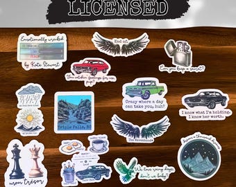LICENSED Ravenhood series trilogy set of 13 holographic vinyl smut stickers, kindle booktok sticker, bookish merch, bookstagram dark romance
