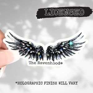 Pegatinas de vinilo holográficas de la trilogía Ravenhood con licencia, pegatinas para Kindle Booktok, artículos de merchandising literario, romance oscuro de Bookstagram, Flock, Exodus