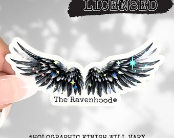 LIZENZIERTE Ravenhood Trilogy holografische Vinyl Schmutz Aufkleber, Kindle Booktok Aufkleber, Bookish Merch, Bookstagram Dark Romance, Flock, Exodus