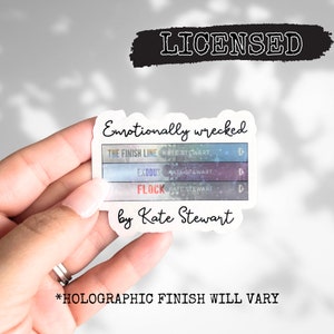 Pegatinas de vinilo holográficas de la trilogía Ravenhood con licencia, pegatinas para Kindle Booktok, artículos de merchandising literario, romance oscuro de Bookstagram, Flock, Exodus
