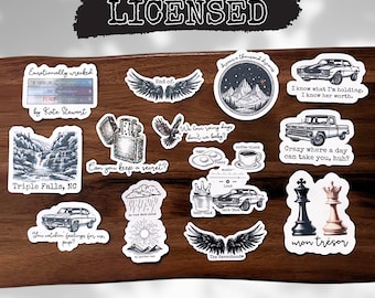LICENSED Ravenhood series trilogy set of 13 holographic vinyl smut stickers, kindle booktok sticker, bookish merch, bookstagram dark romance