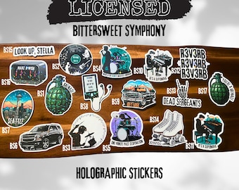 LIZENZIERTE Bittersweet Symphonie Serie holographische Vinyl-Ross-Aufkleber, Kindle-Booktok, Bookish Merch, Bookstagram Dark Romance