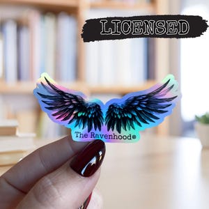 LICENSED Ravenhood trilogy holographic vinyl smut stickers, kindle booktok sticker, bookish merch, bookstagram dark romance, Flock, Exodus Silver Holographic