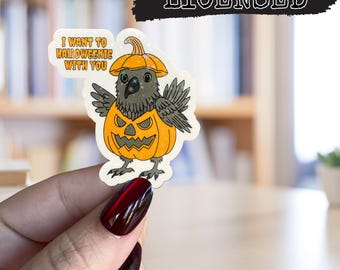 LICENSED Ravenhood series Tobias I want to Halloweenie with you holographic vinyl smut stickers, kindle booktok, bookish merch, bookstagram