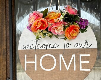 SPRING Front Door Decor | SPRING Door Hanger | Welcome Home | Spring Door Hanger | Spring Door Wreath | Spring Wreath