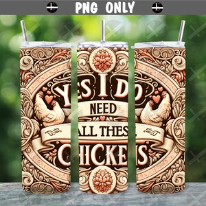 Chicken Tumbler Wrap: Vintage Design, Sublimation Design (Digital Download)