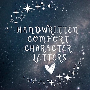 Cartas de personagens de conforto manuscritas - Cartas de personagens favoritos, cartas de personagens fictícios, cartas de fandom manuscritas