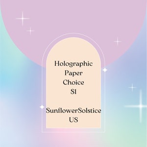Holographische Aufkleber Papierwahl | Zur Bestellung hinzu kommen Sticker aus meinem Shop für holografische