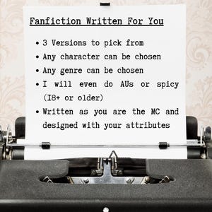 Custom Fanfiction Story: Personalized Reader Insert - Any Fandom (PDF Digital Download)