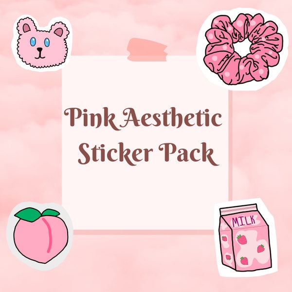 Pink Aesthetic Stickers | Pink Aesthetic stickers | Pink stickers | Laptop Decal | Water Bottle Decal | crocs | dinosaur | funny sayings