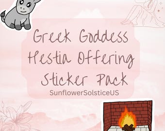 Stickerpakket Hestia-offer: stickers altaar Griekse godin