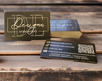 Laser Engraved Metal Business Cards - Etsy