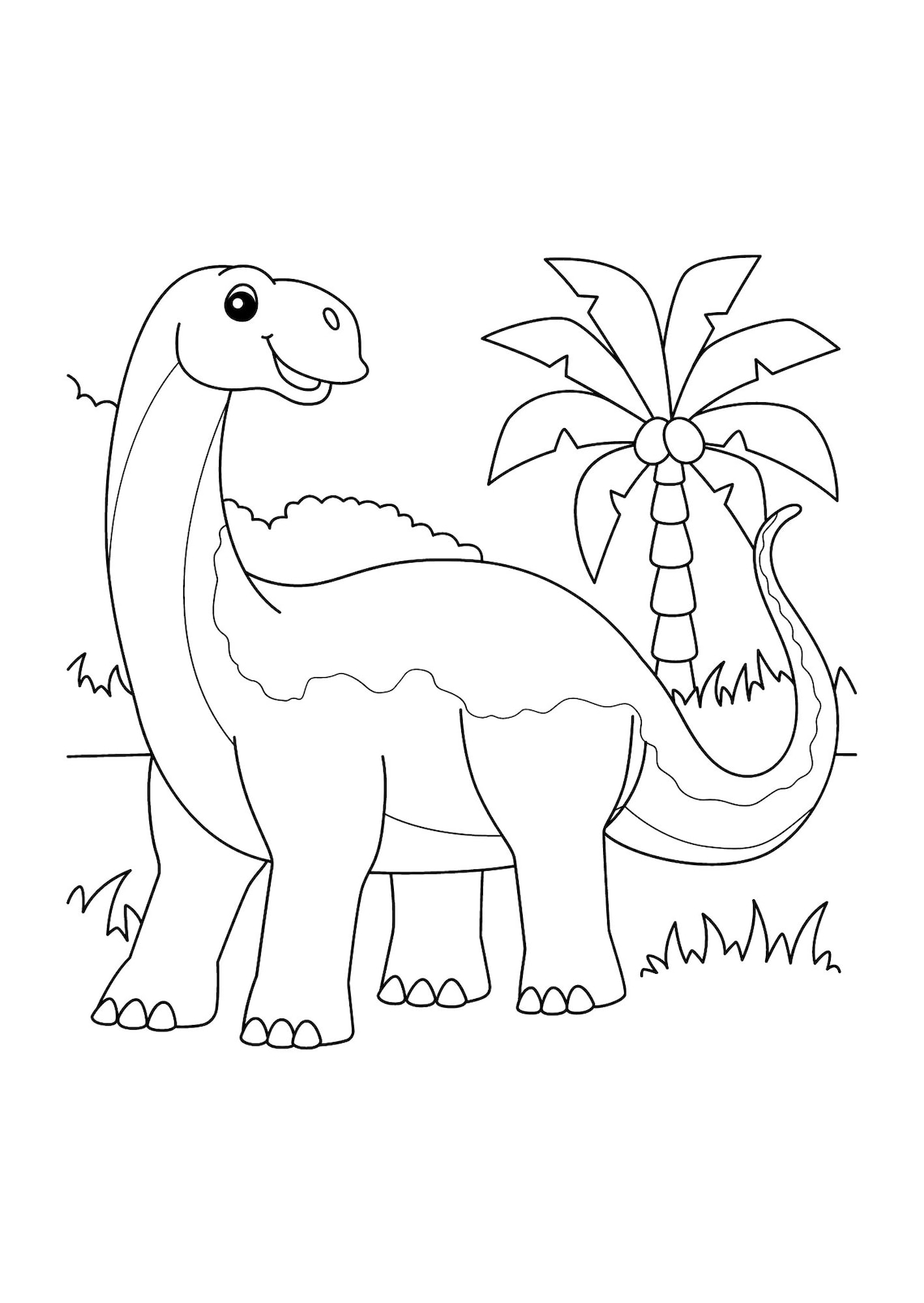 10 Dinosaurs Coloring Pages for Kids, Animal Coloring A4 Sheets ...