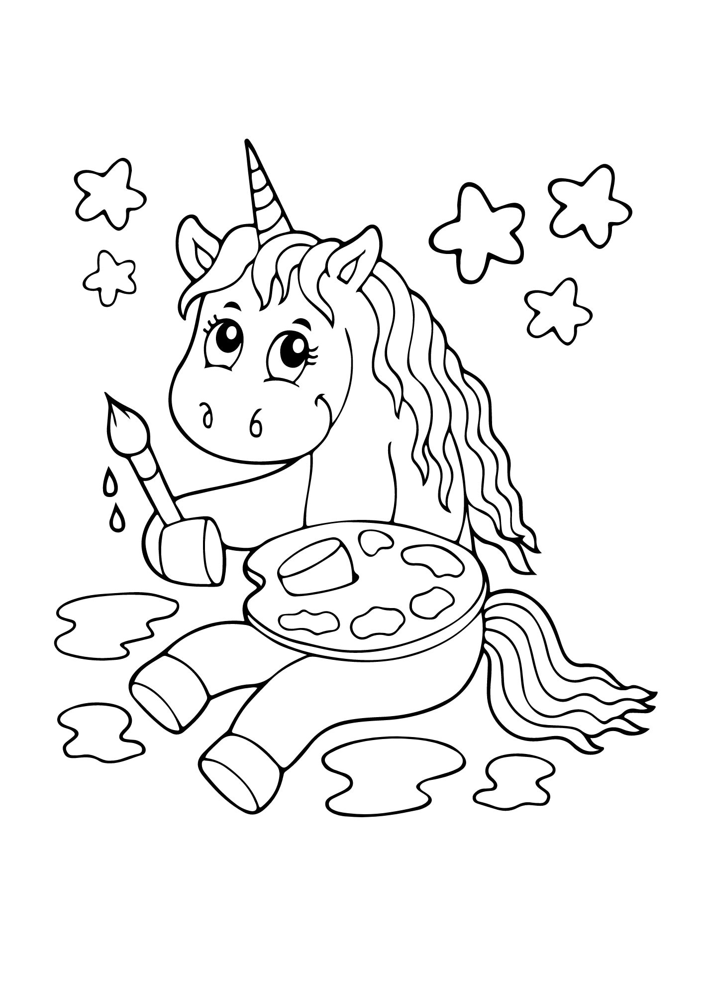 10 Unicorn Coloring Pages, Unicorn Coloring, Unicorn Coloring A4 Sheets ...